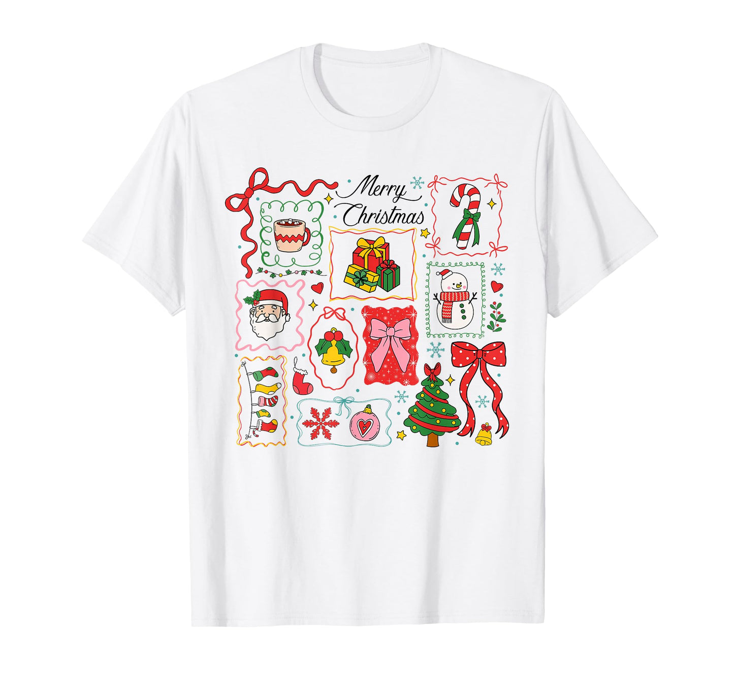 Merry Christmas Santa Claus Holiday Tis The Season Women Kid T-Shirt