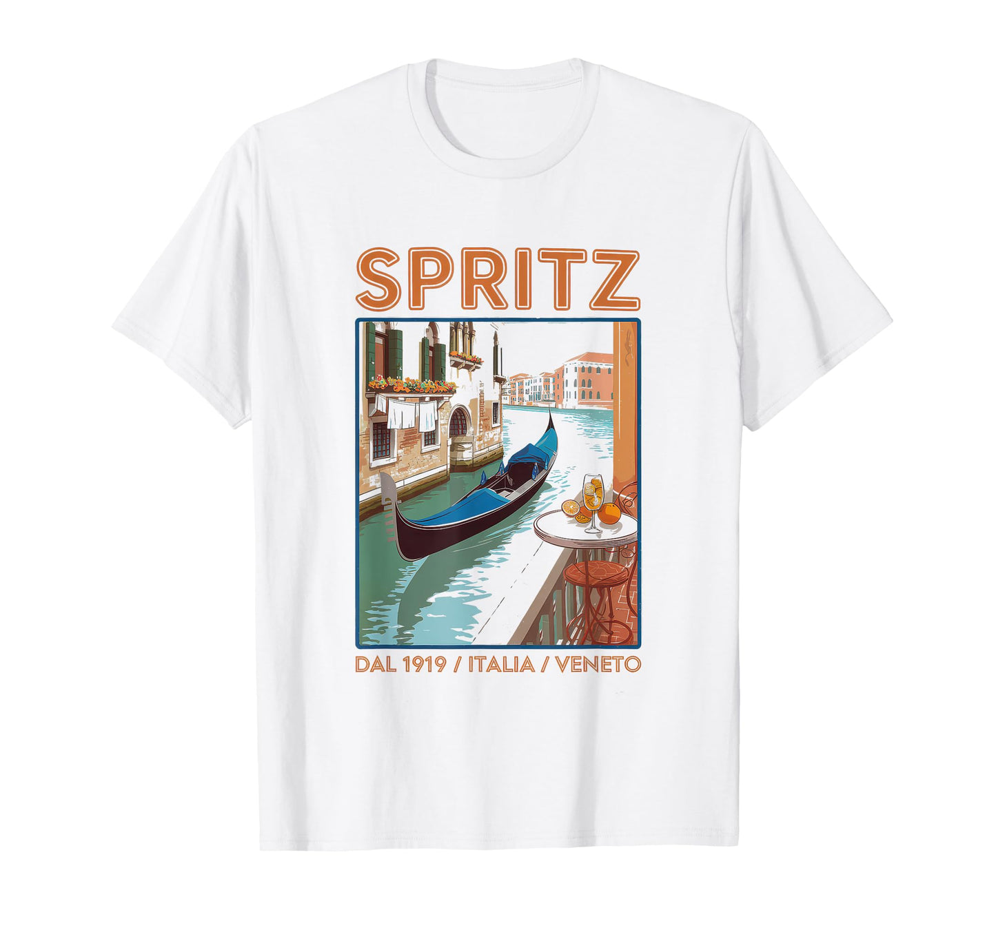 Spritz Veneto Tshirt Italia Vintage Orange Wine Cocktail T-Shirt