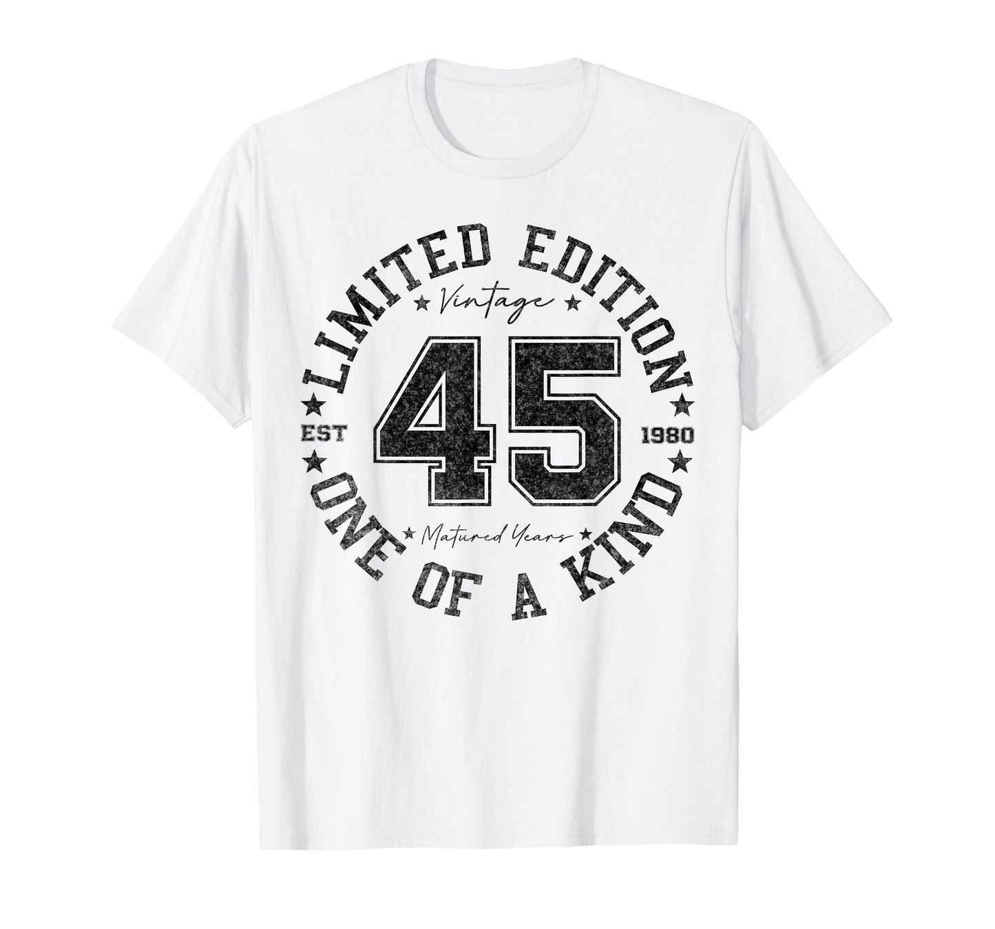45 Year Old Gifts Vintage 1980 Limited Edition 45th Birthday T-Shirt