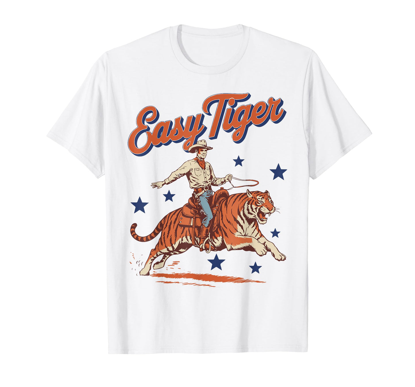 Vintage Easy Tiger Cowboy Western Country Cute Rodeo T-Shirt