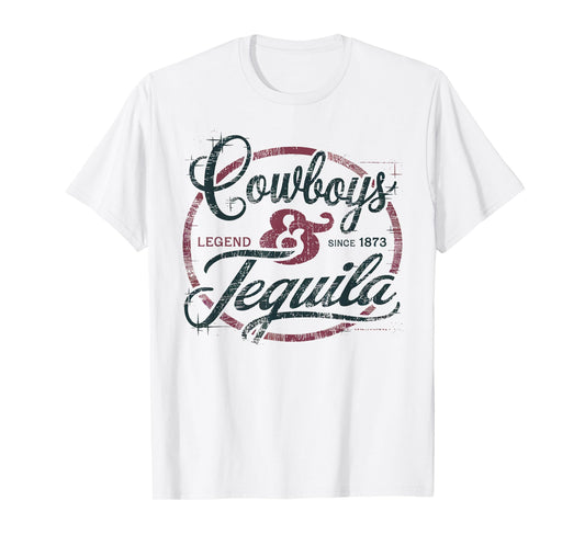 Cowboys And Tequila Lovers Funny Cinco de Mayo Best Tequila T-Shirt