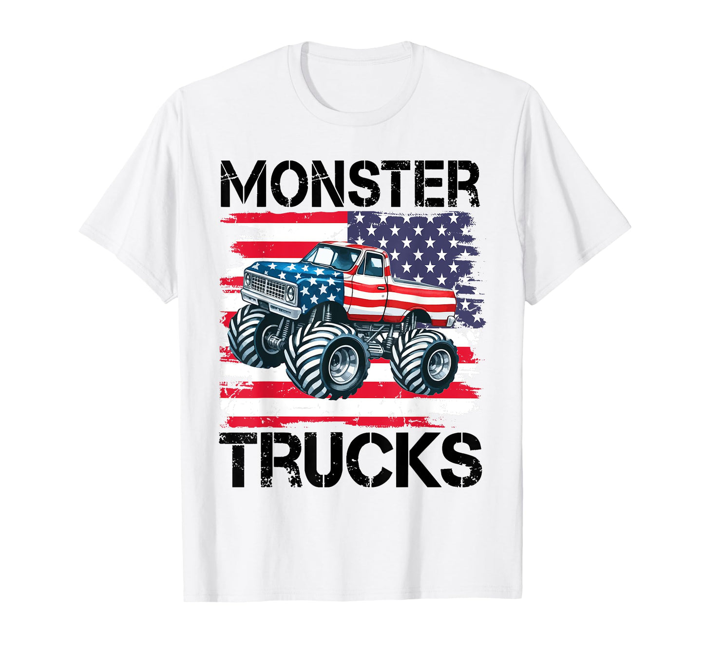 Monster Truck for Toddlers, Kids Monster Truck Retro Vintage T-Shirt