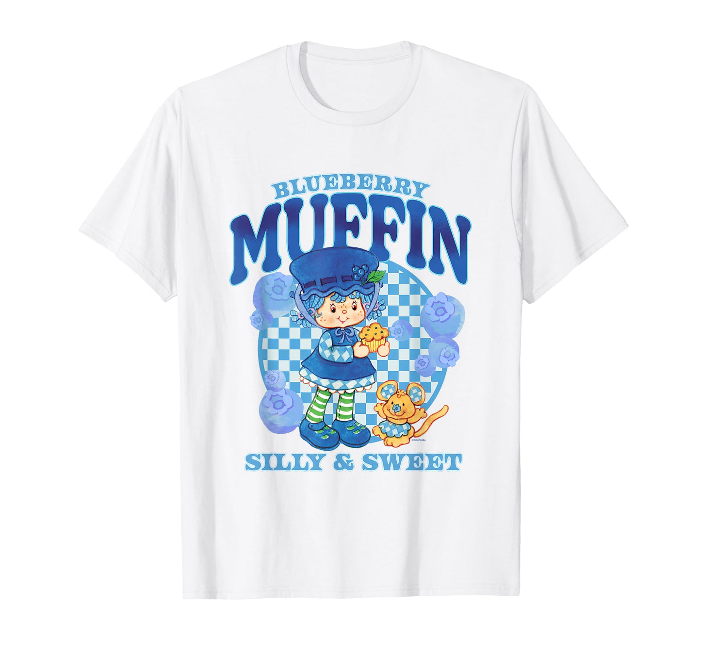 Strawberry Shortcake Blueberry Muffin Silly Sweet Retro Logo T-Shirt