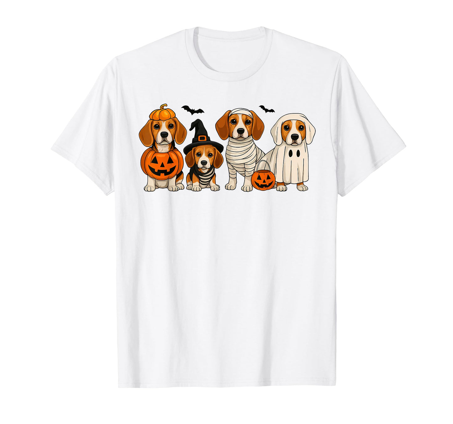 Beagle Lover Dog Mom Halloween Vibes Spooky Boo Pumpkin T-Shirt