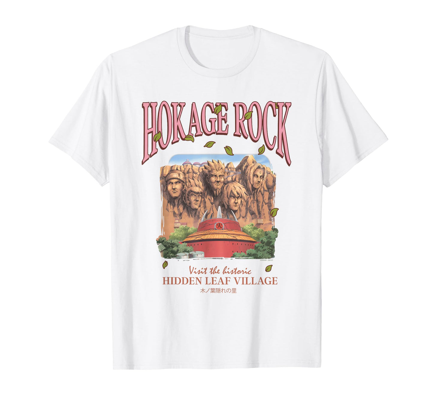 Naruto Shippuden Historic Hokage Rock Tourism Anime T-Shirt