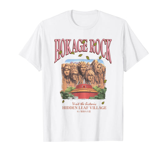 Naruto Shippuden Historic Hokage Rock Tourism Anime T-Shirt