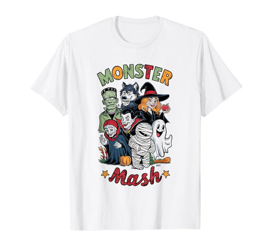 Vintage HALLOWEEN SHIRT | Classic Monster Characters Mash T-Shirt
