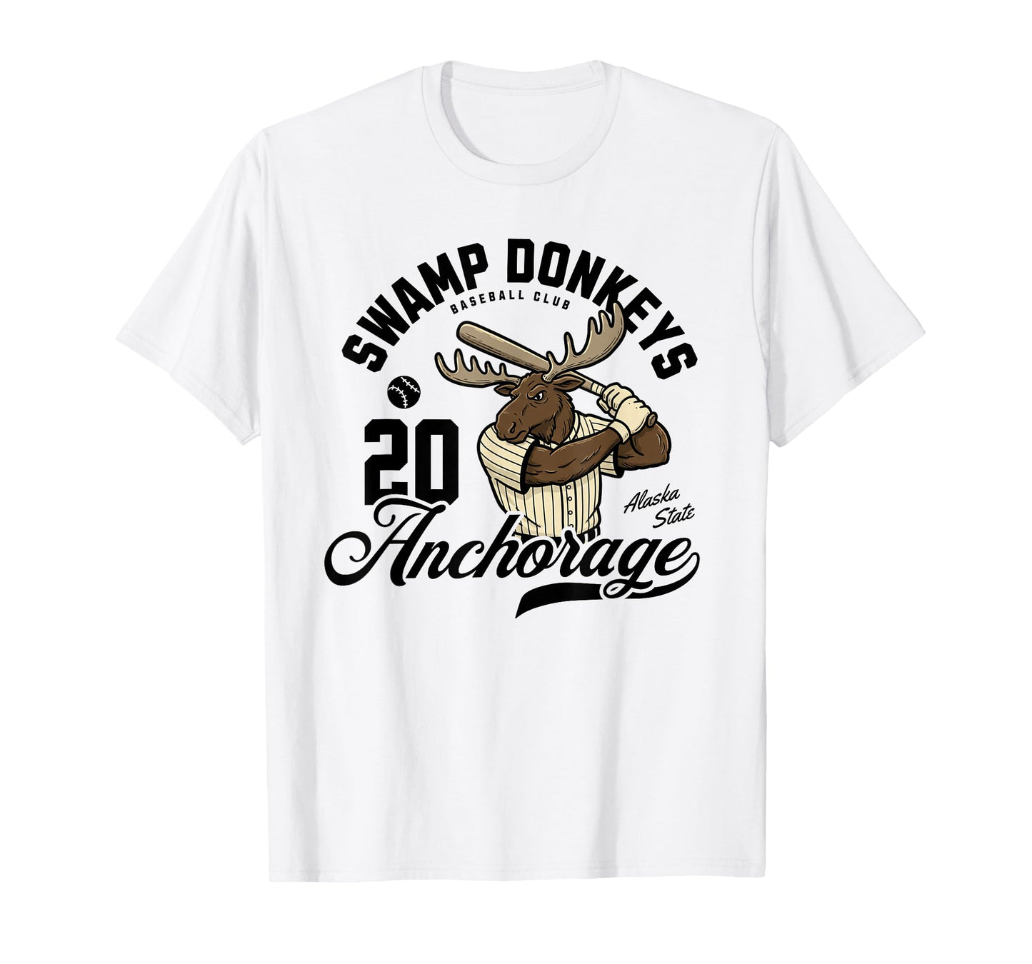 Retro Swamp Donkeys Anchorage Minor League Baseball Team T-Shirt