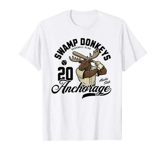 Retro Swamp Donkeys Anchorage Minor League Baseball Team T-Shirt