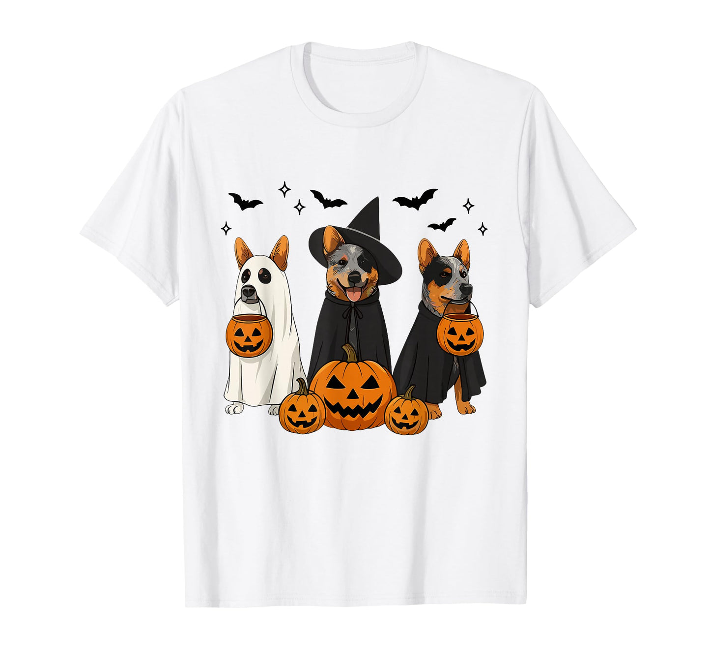 Australian Cattle Dog Halloween Cattle Dog Witch Heeler Dog T-Shirt