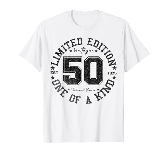 50 Year Old Gifts Vintage 1975 Limited Edition 50th Birthday T-Shirt