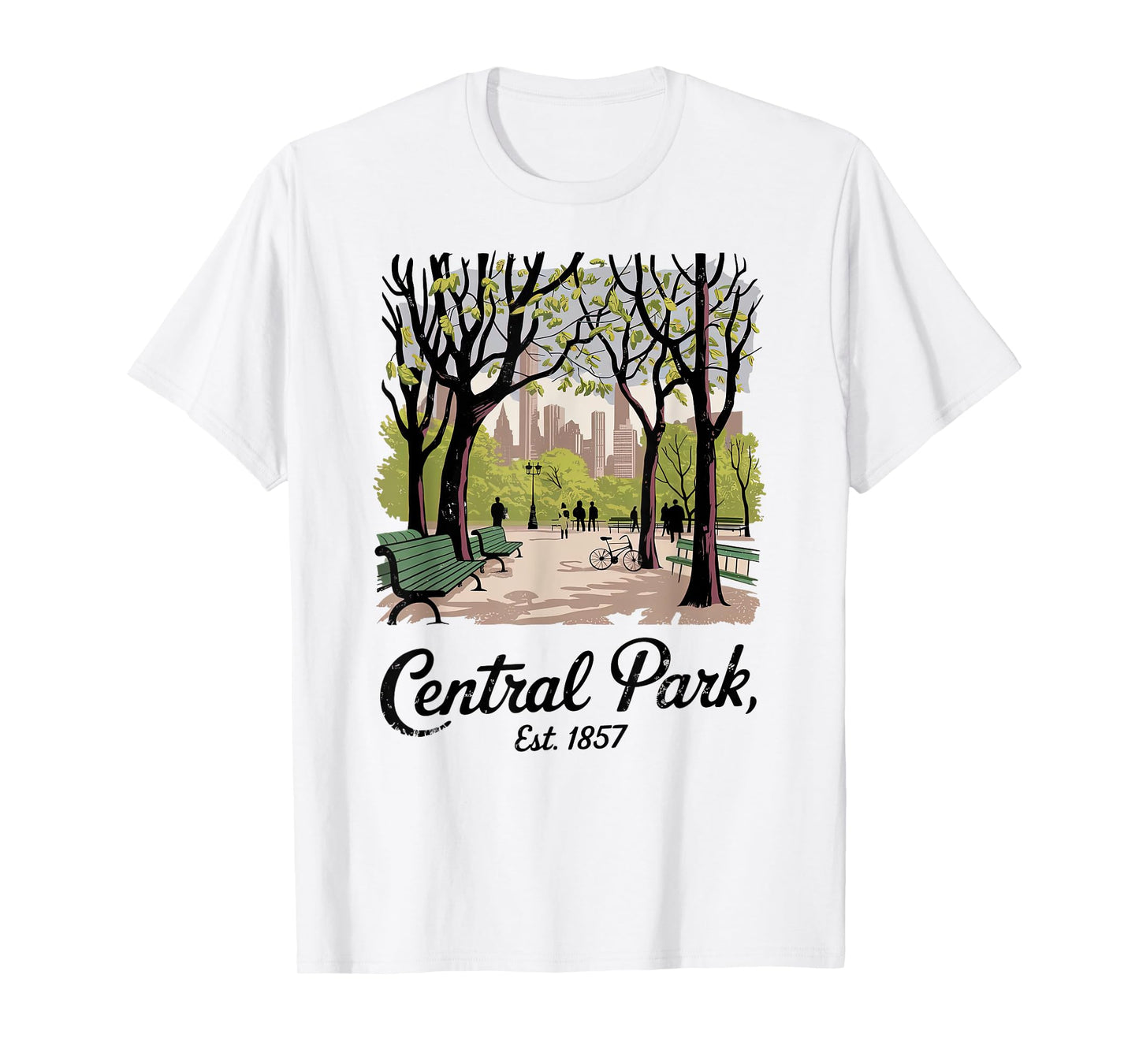 Central Park, Est. 1857 New York Nostalgic Vintage NYC Style T-Shirt