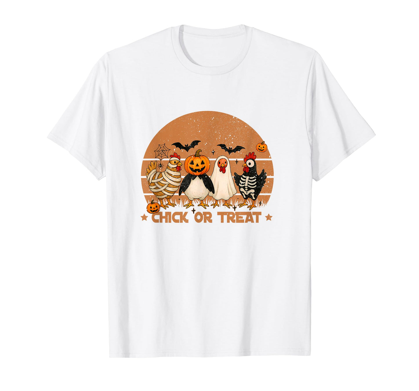 Chick Or Treat Halloween Pumpkin Ghost Spooky T-Shirt