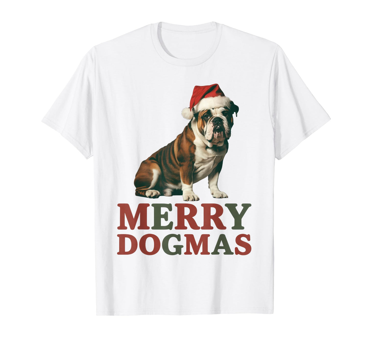 Merry Dogmas Funny Christmas Dog Lover Santa Paws T-Shirt