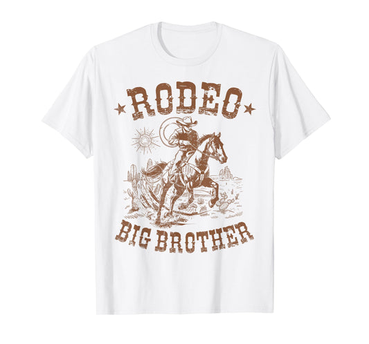 Rodeo Big Brother Western Cowboy Birthday Family Matching T-Shirt
