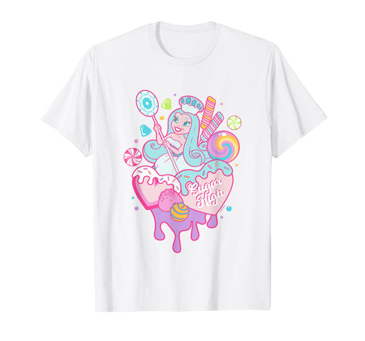 Candy Land Sugar High Cute Frostine Colorful Big Chest Logo T-Shirt