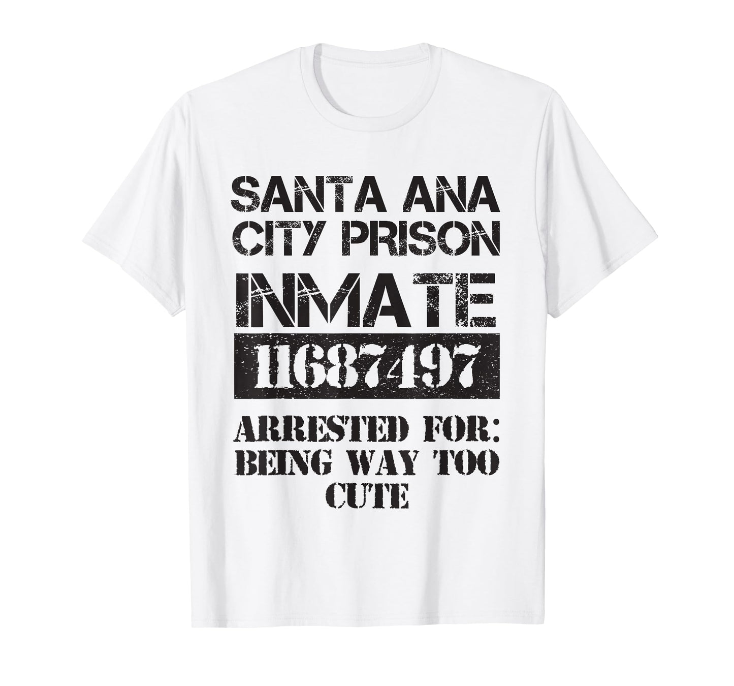 Funny Halloween Santa Ana City Prisoner Costume T-Shirt