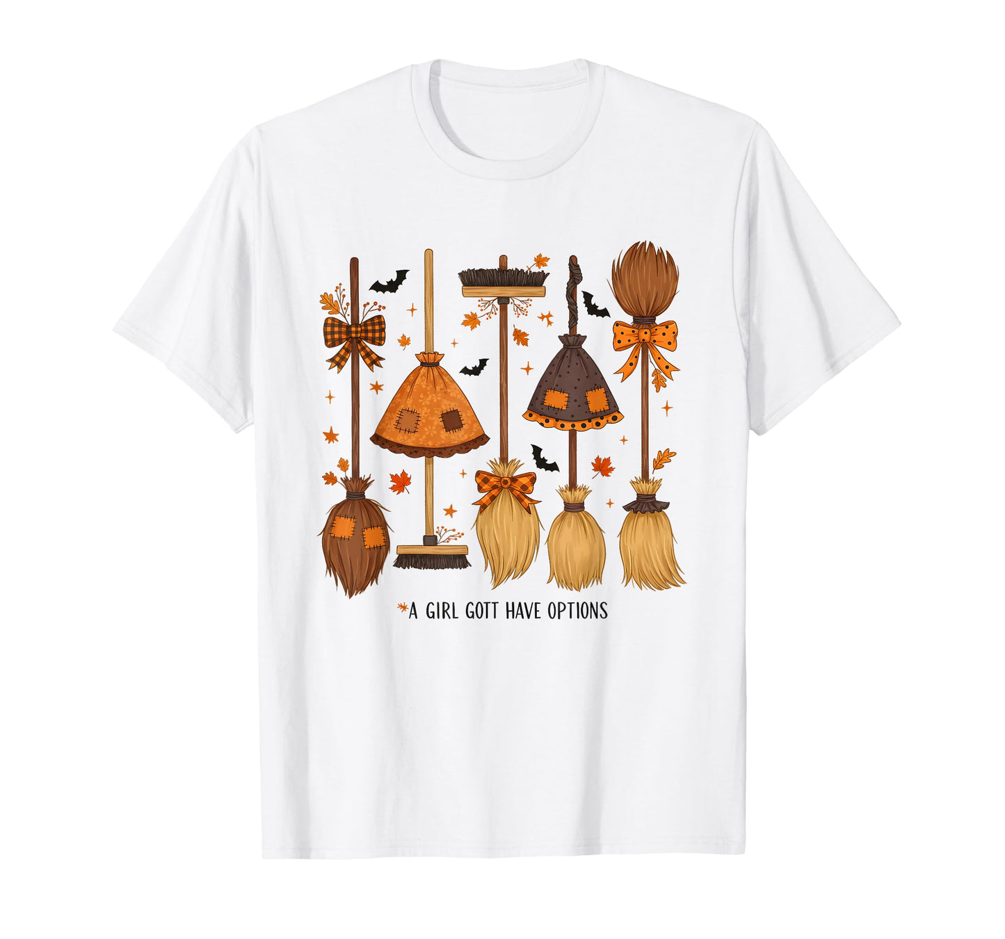 A Girl Gotta Have Options Patchwork Witch Funny Halloween T-Shirt