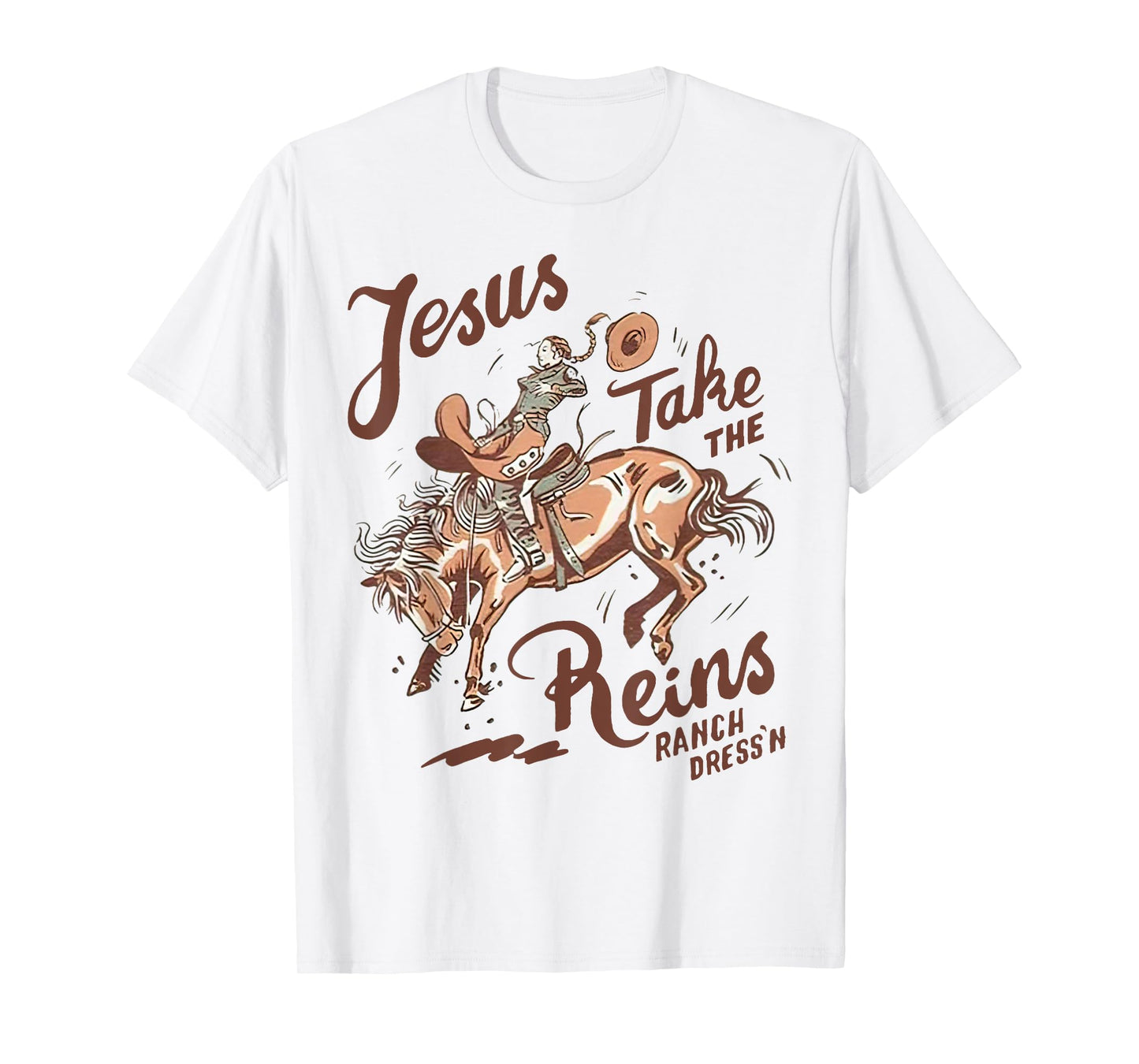 Jesus Take The Reins Vintage Cowboy T-Shirt