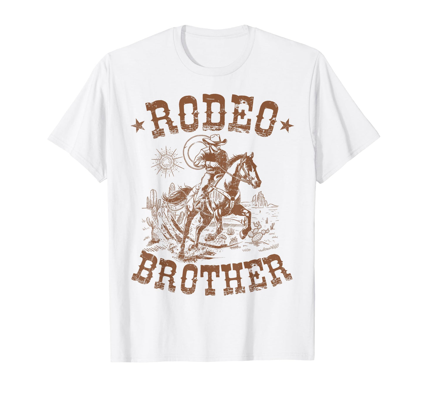 Rodeo Brother Western Cowboy Birthday Family Matching T-Shirt