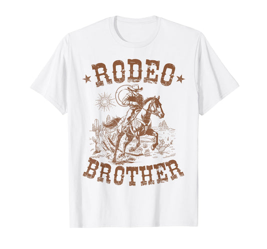 Rodeo Brother Western Cowboy Birthday Family Matching T-Shirt