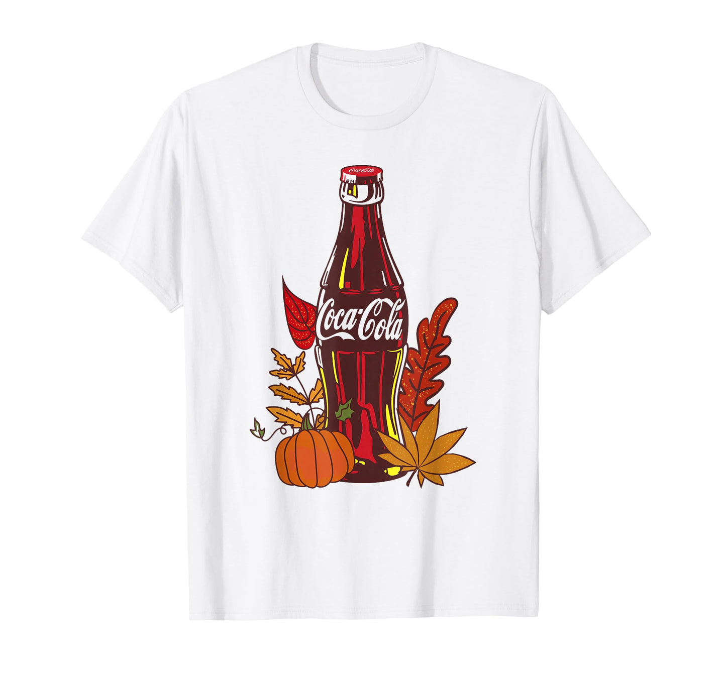 Coca-Cola Fall Seasonal Pumpkin Leaves Classic T-Shirt
