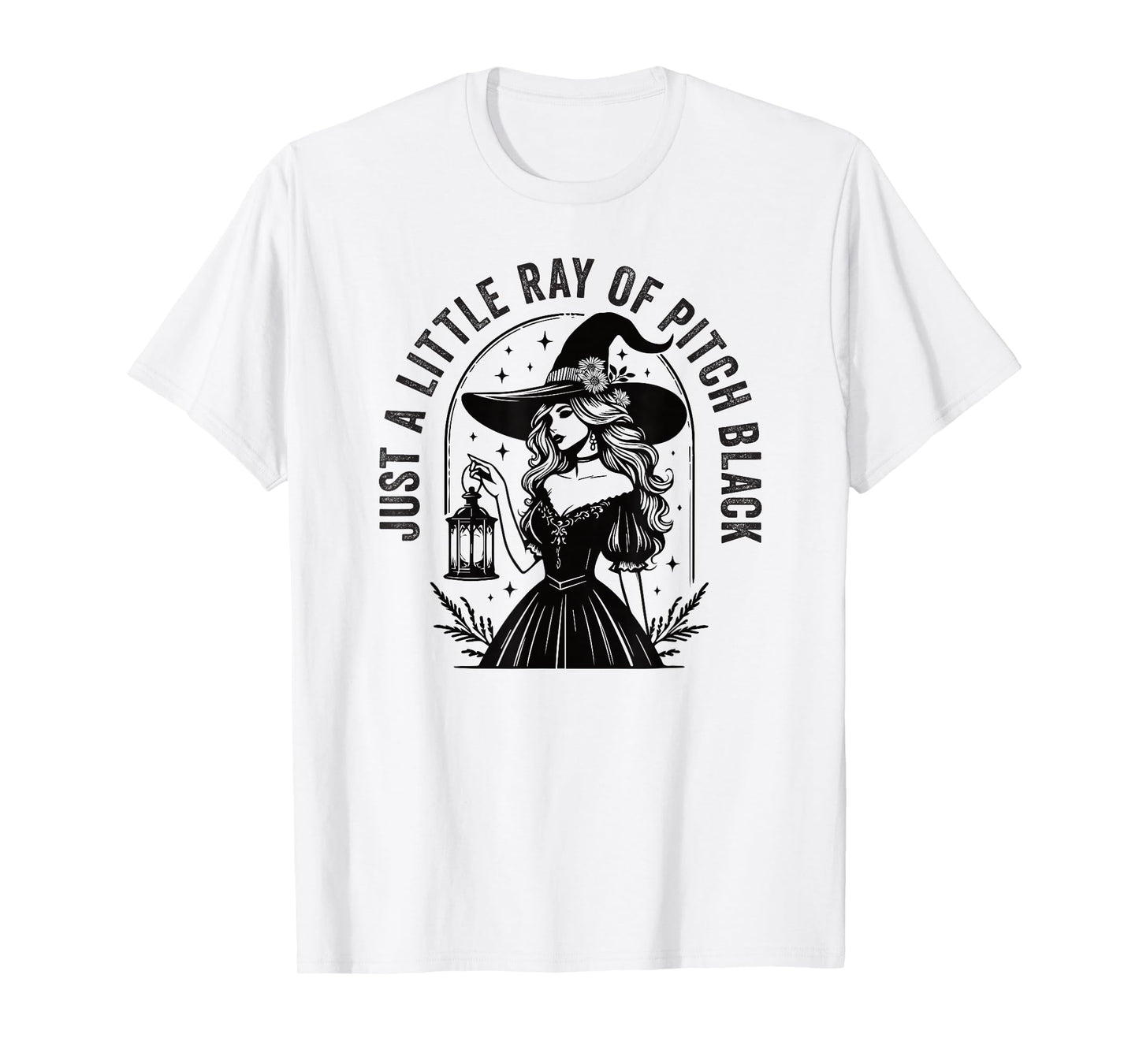 Just A Little Ray of Pitch Black Funny Halloween Witch T-Shirt