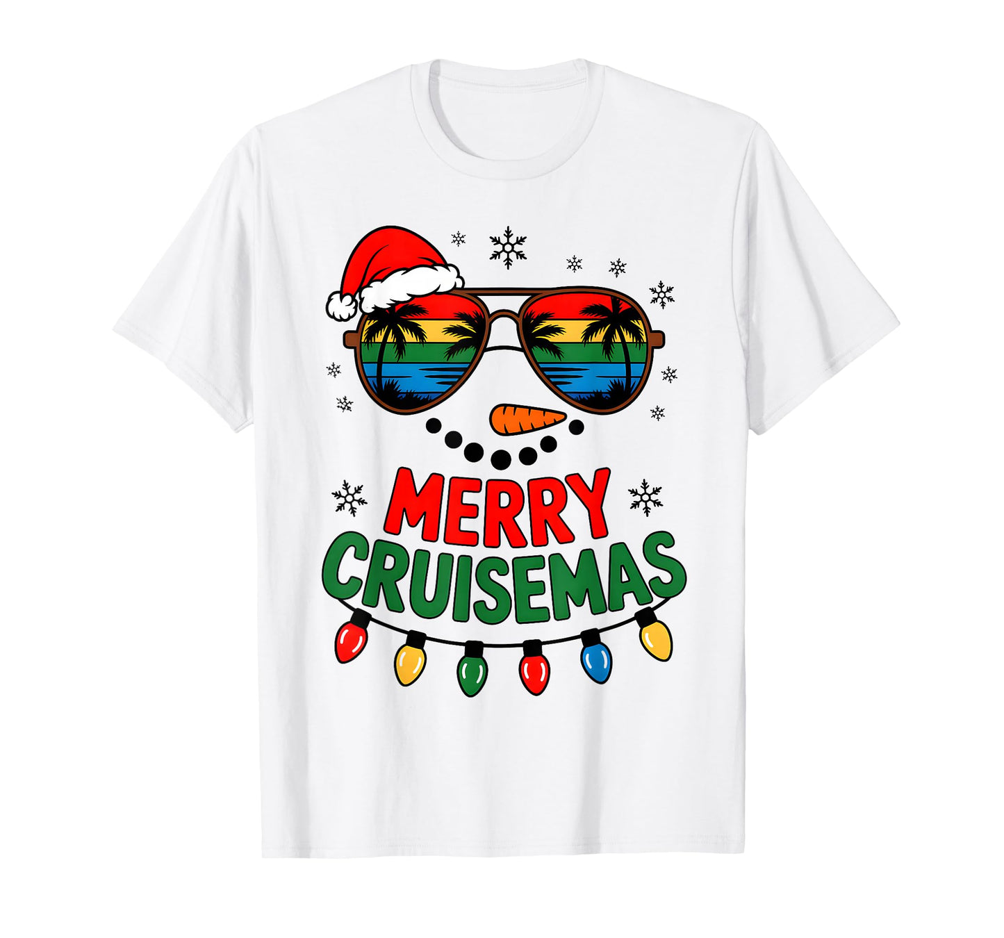 Merry Cruisemas 2025 Christmas Santa Snowman Cruise Family T-Shirt