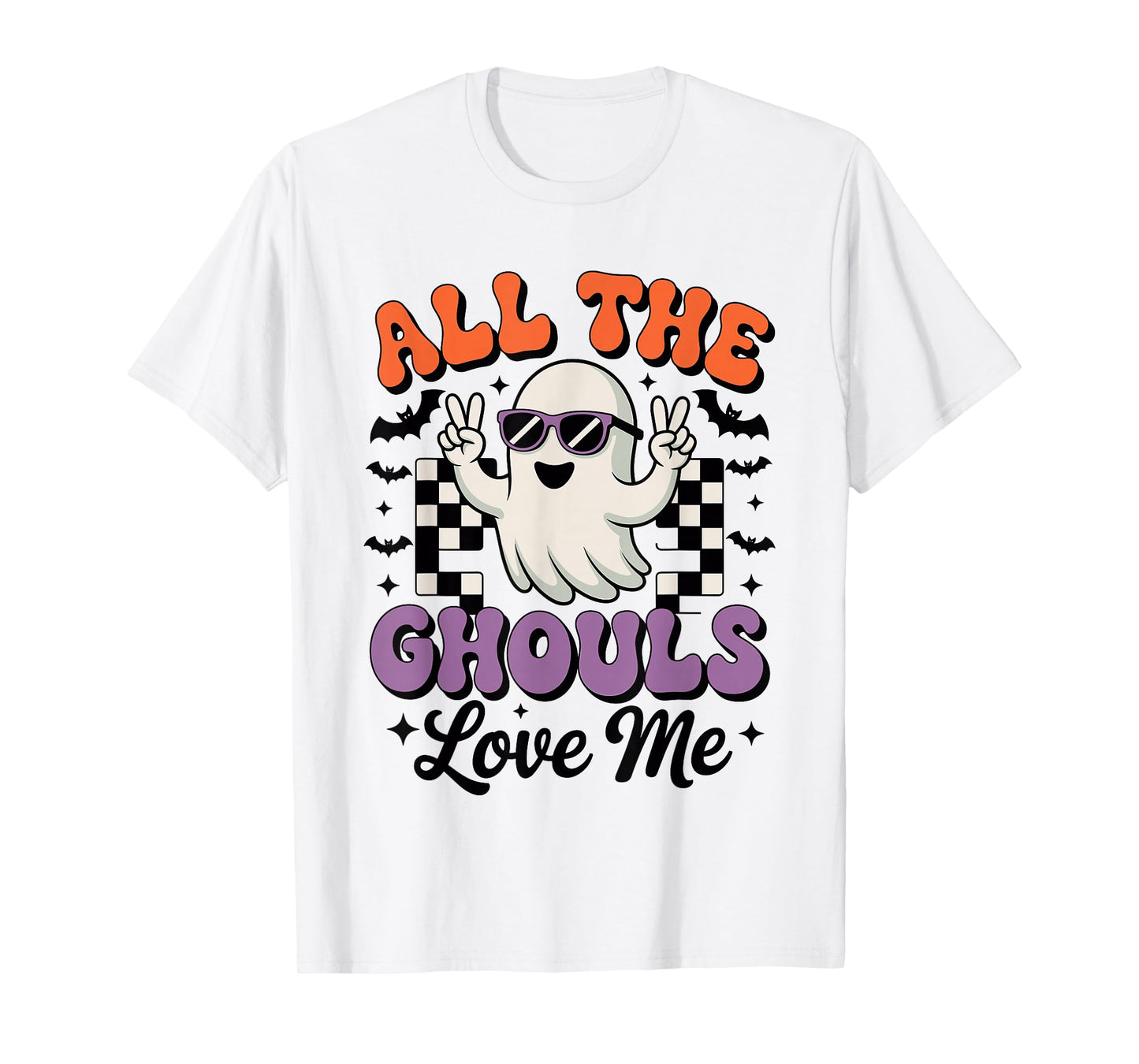 All The Ghouls Love Me Halloween Ghost Witches T-Shirt