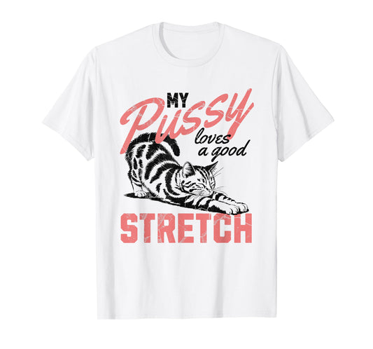My Pussy Love A Good Stretch Funny Vintage T-Shirt