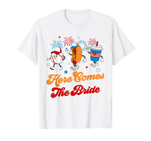 Bride To Be Baseball Bachelorette Party Here Comes The Bride T-Shirt