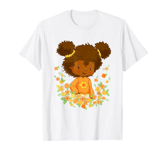 Strawberry Shortcake Orange Blossom Floral Big Chest Logo T-Shirt