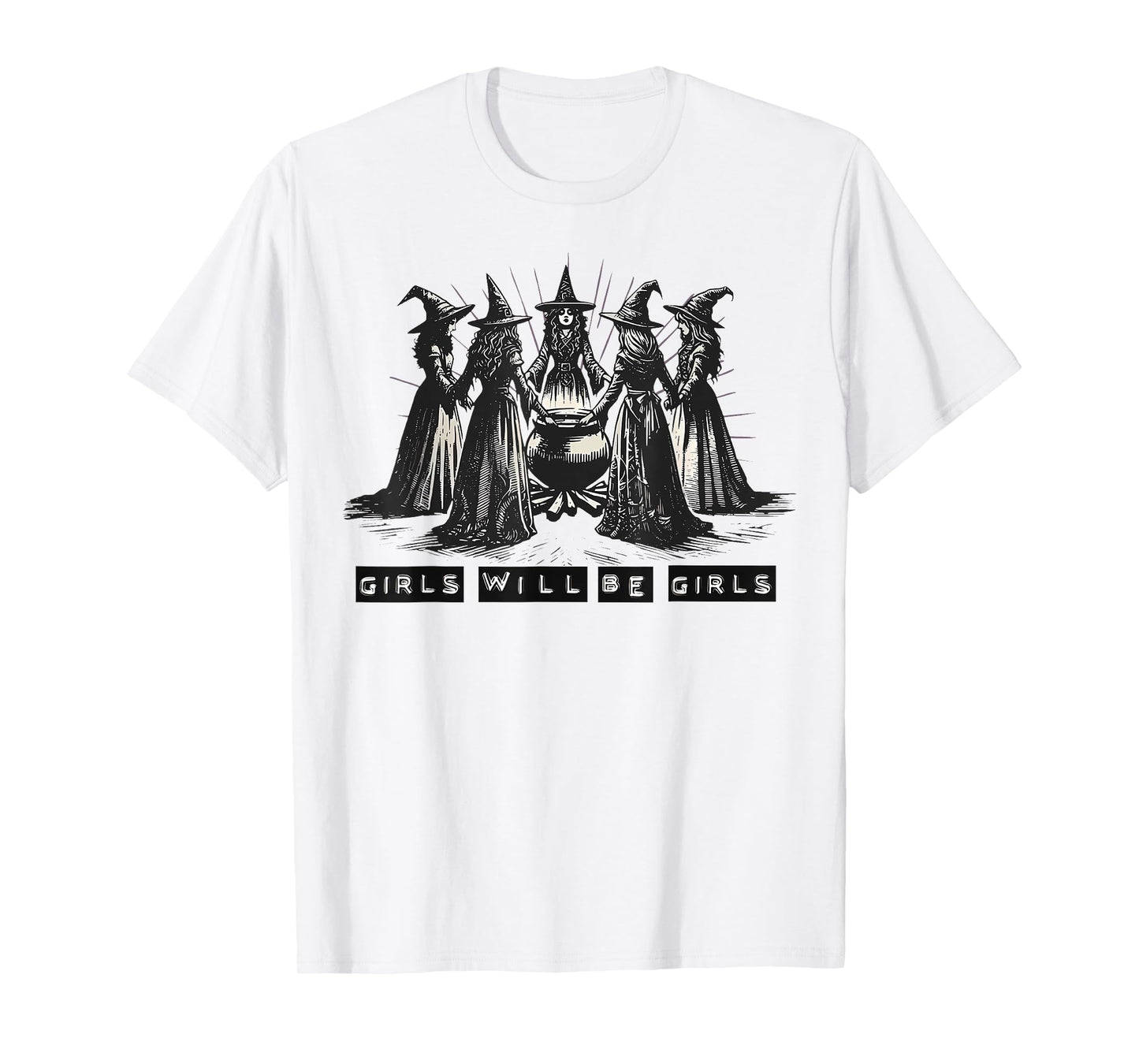 Halloween Spooky Witch Girl Will Be Girls Feminist Women T-Shirt