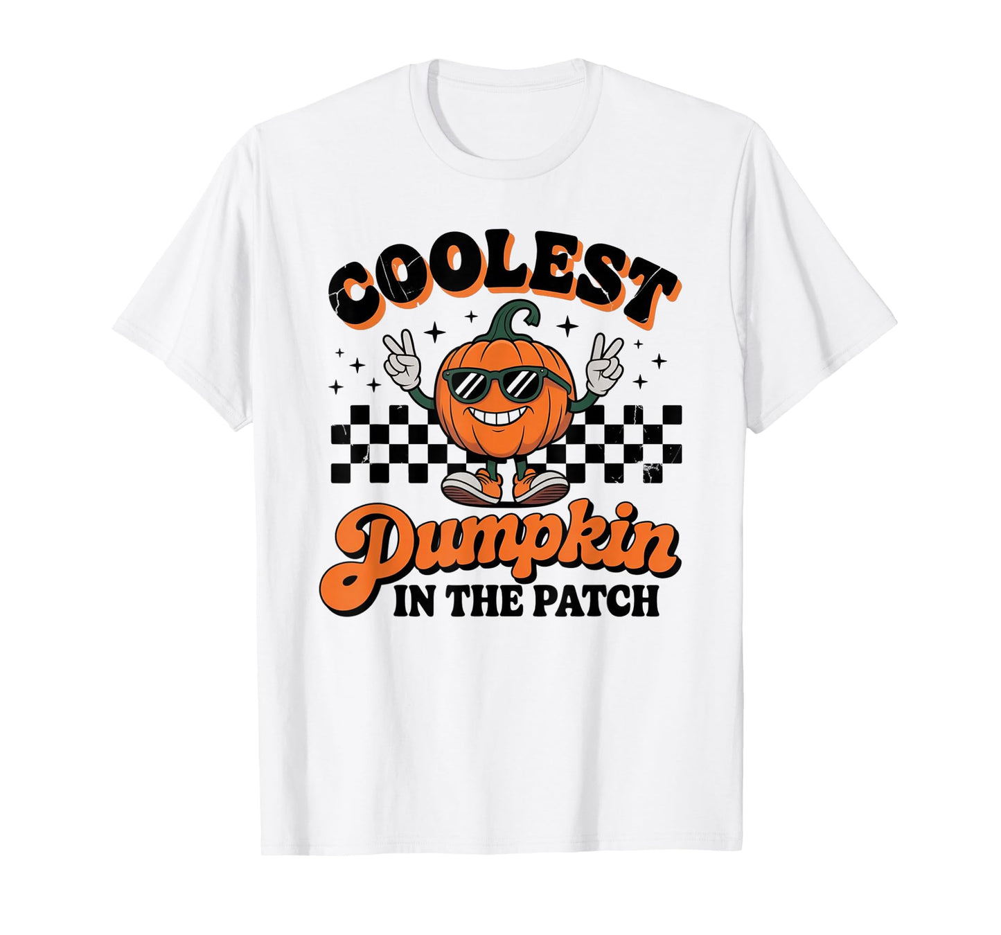 Groovy Coolest Pumpkin in The Patch Halloween for Kids Boys T-Shirt