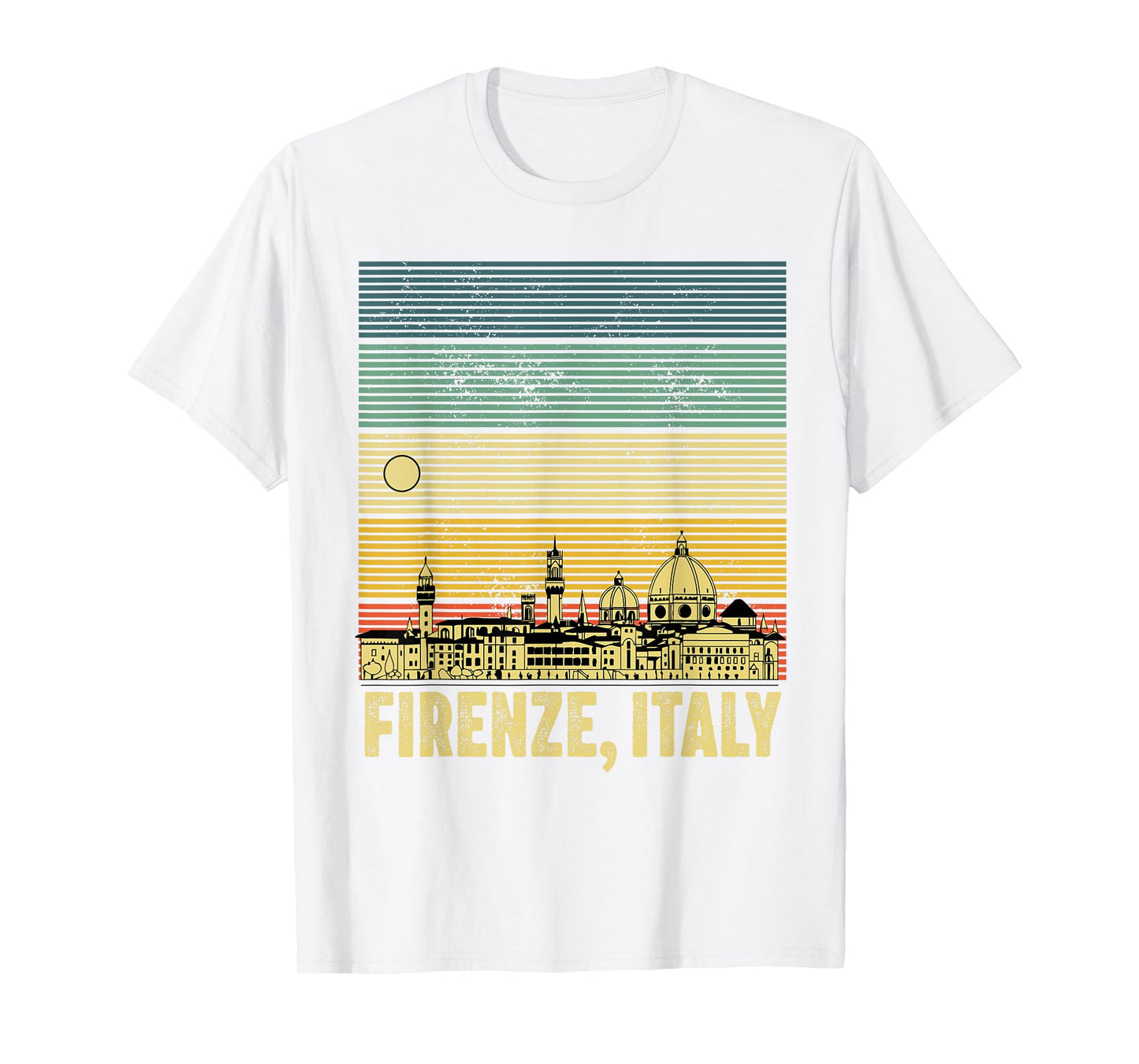 souvenirs from italy firenze Florence retro vintage skyline T-Shirt
