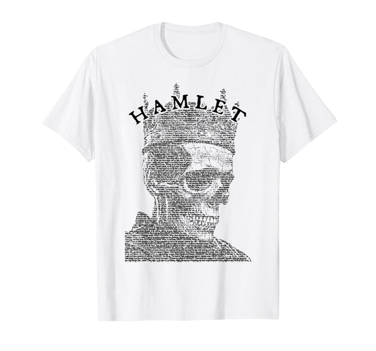 William Shakespeare Hamlet Skull Literature Theatre Play T-Shirt