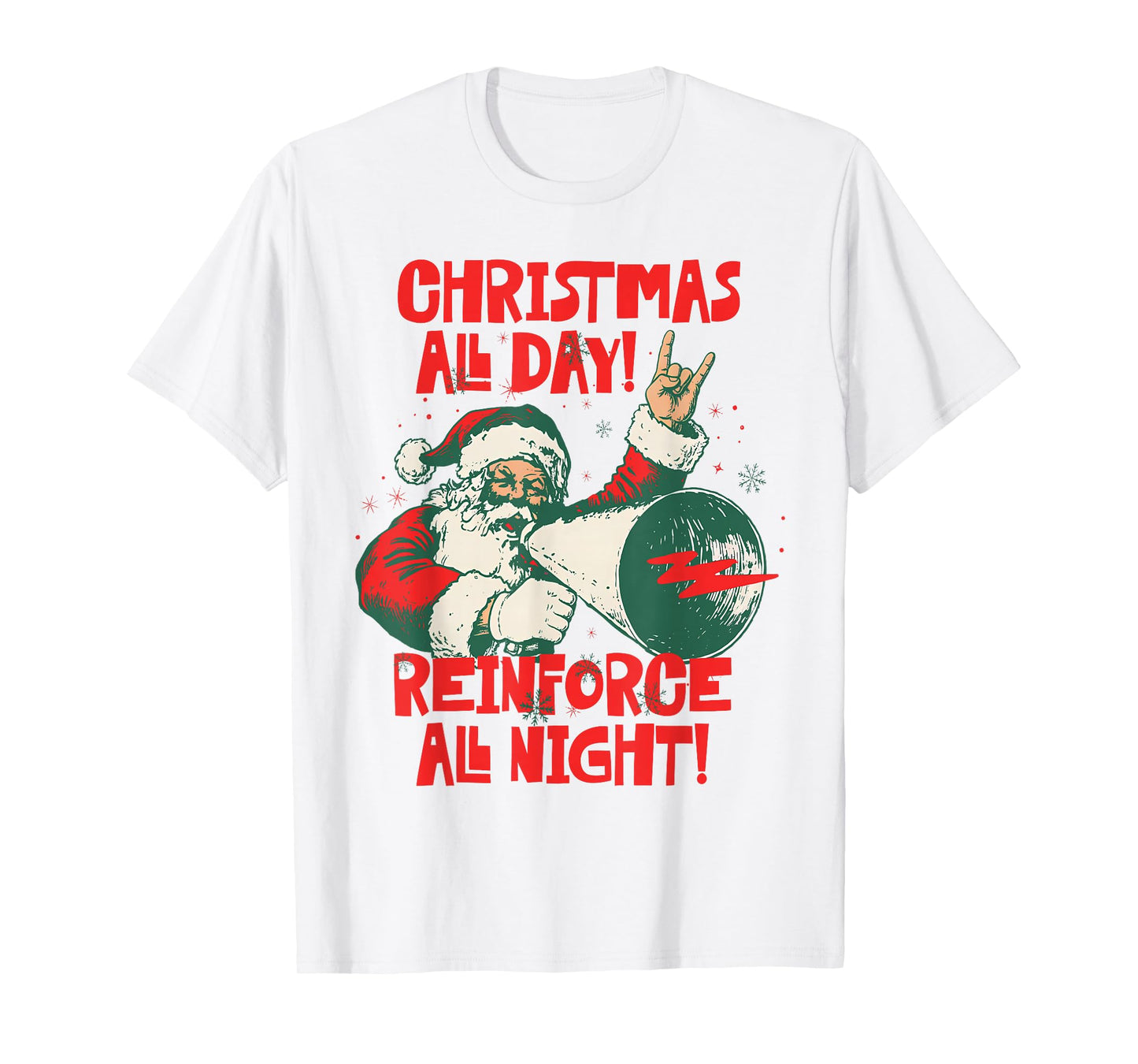 ABA Squad Xmas Vibes Christmas All Day Reinforce All Night T-Shirt