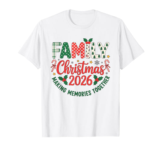 Family Christmas 2026 Santa Hat Matching Outfit Xmas Squad T-Shirt