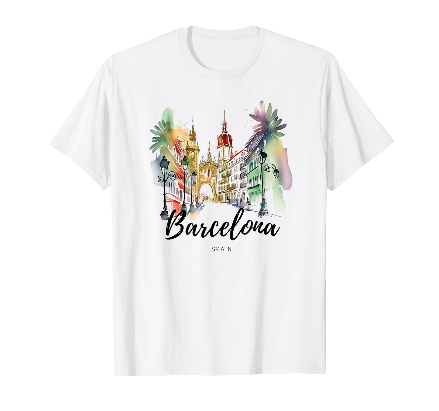 Vintage Spain Barcelona City Espana Souvenir Spain T-Shirt