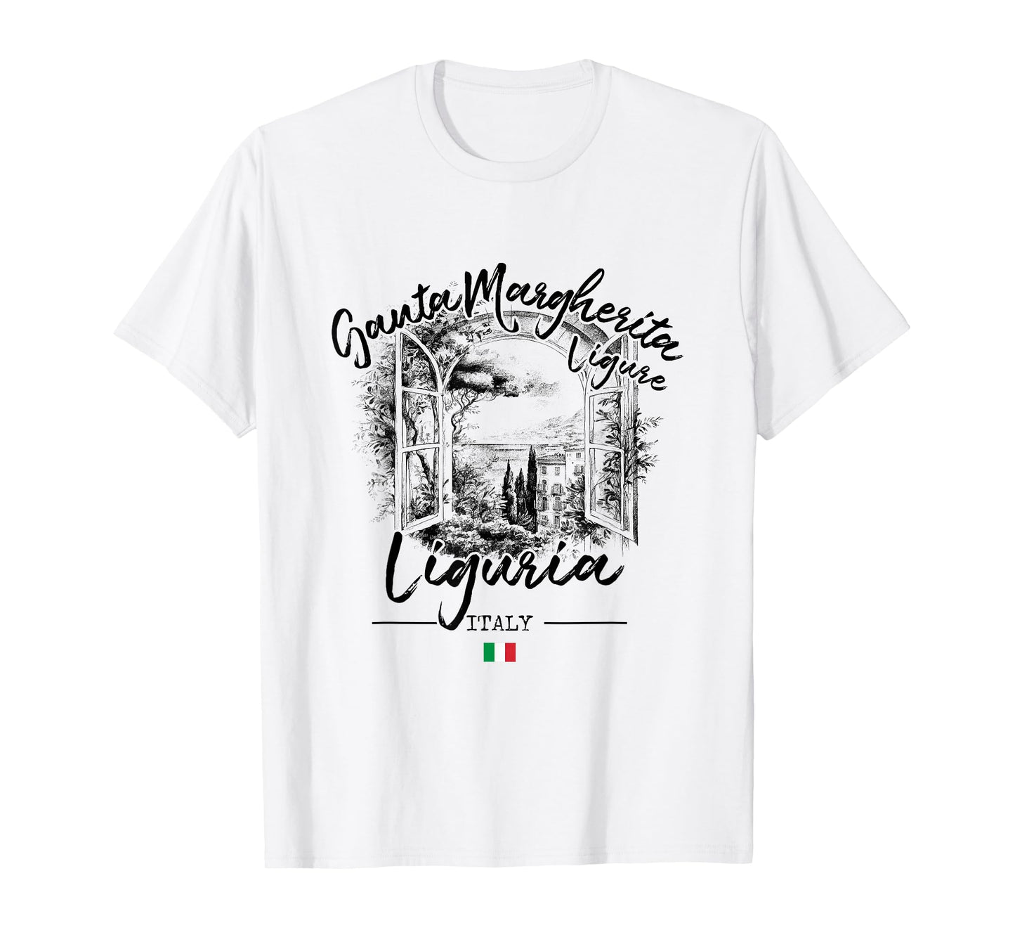Santa Margherita Ligure Liguria Italian Riviera Italy Flag T-Shirt