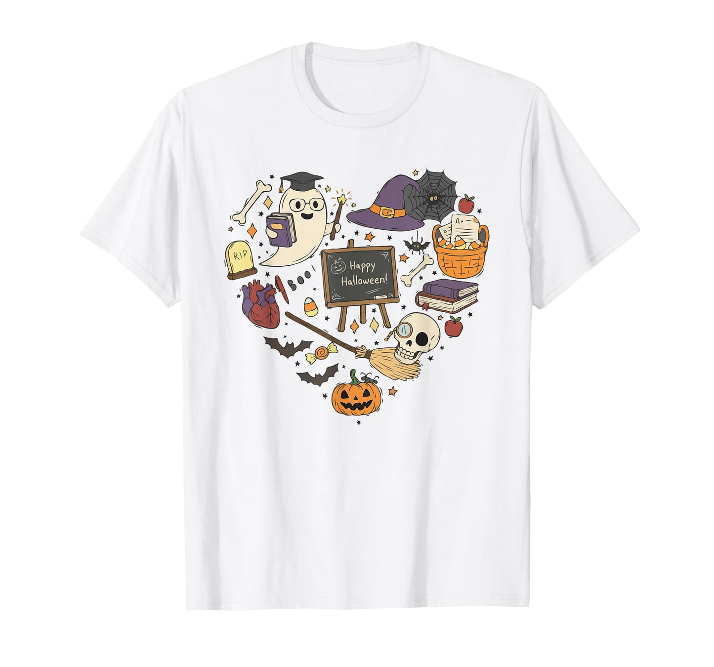 Happy Halloween Teacher Student Academic Spooky T-Shirt