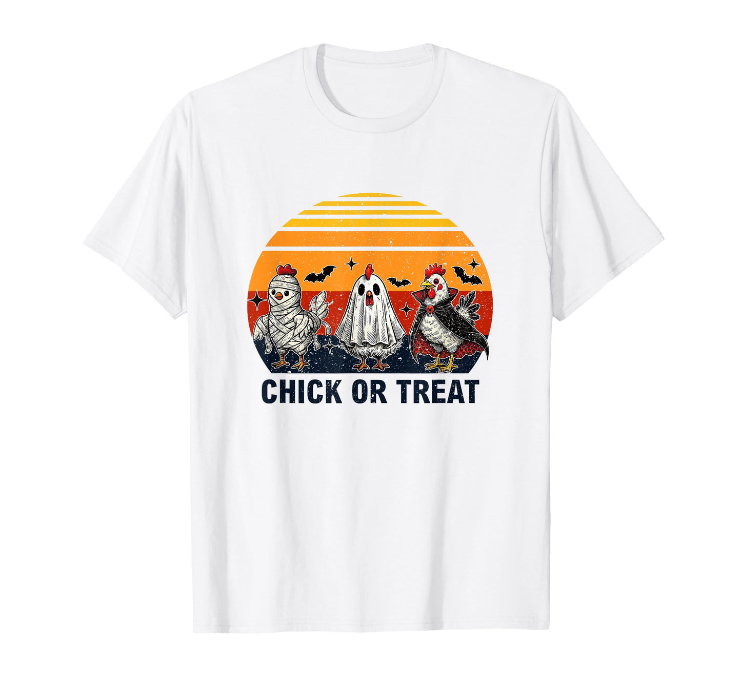 Chick Or Treat Halloween Pumpkin Ghost Spooky Funny Chicken T-Shirt