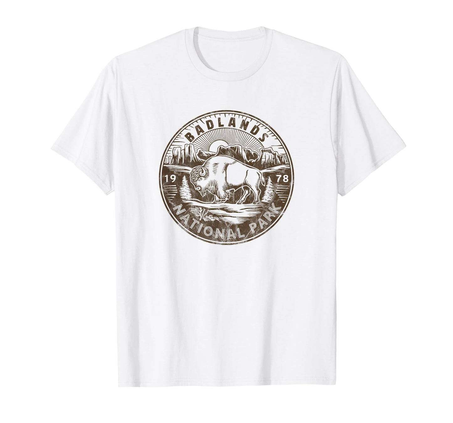 Badlands National Park Vintage Hiking Camping Vintage T-Shirt