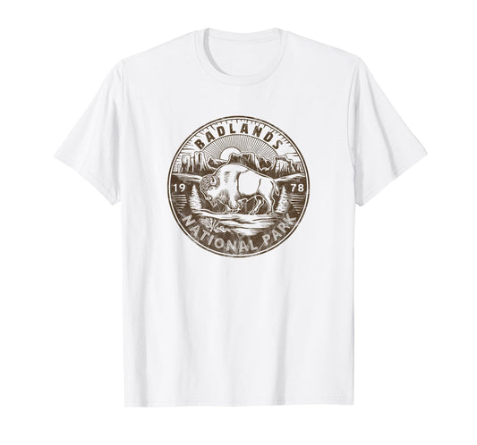 Badlands National Park Vintage Hiking Camping Vintage T-Shirt