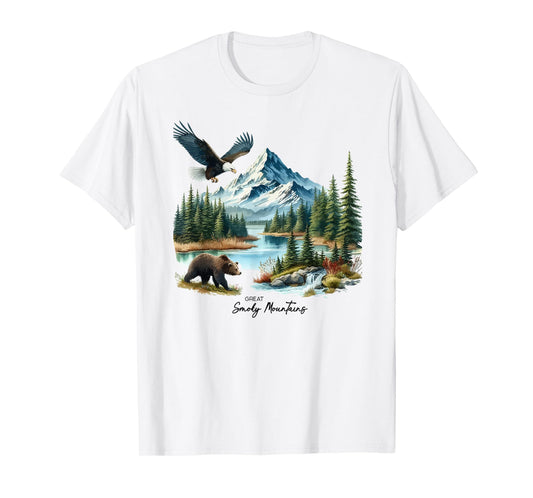 Great Smoky Mountains Bear Vintage 90s Style T-Shirt