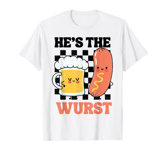 Oktoberfest German Drinking He's The Wurst Couple Matching T-Shirt
