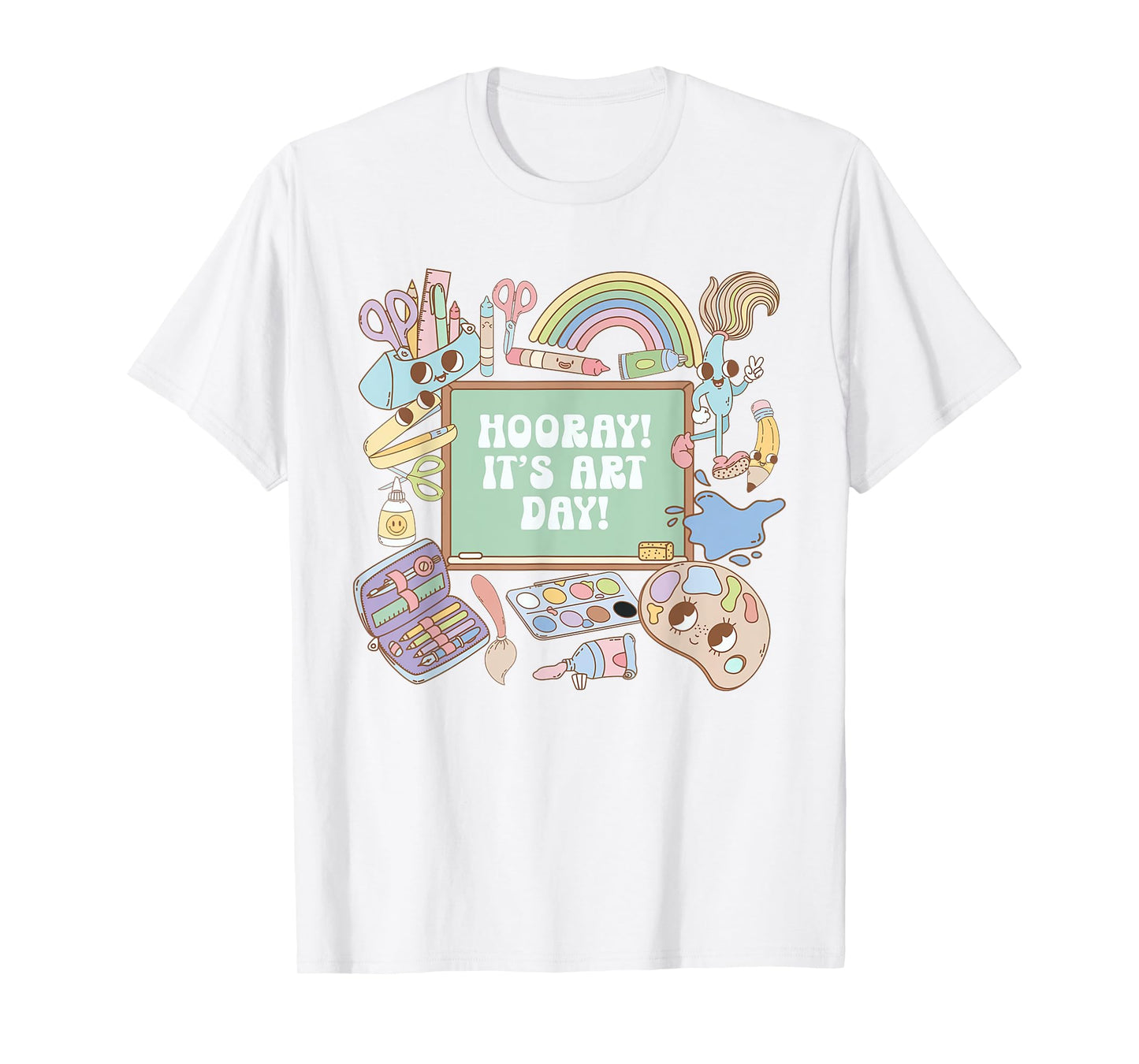 Retro Hooray It's Art Day Art Teacher Back To School Women T-Shirt