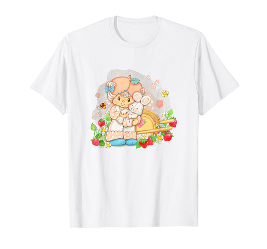 Strawberry Shortcake Apricot An Hopsalot Hug Cute Big Logo T-Shirt