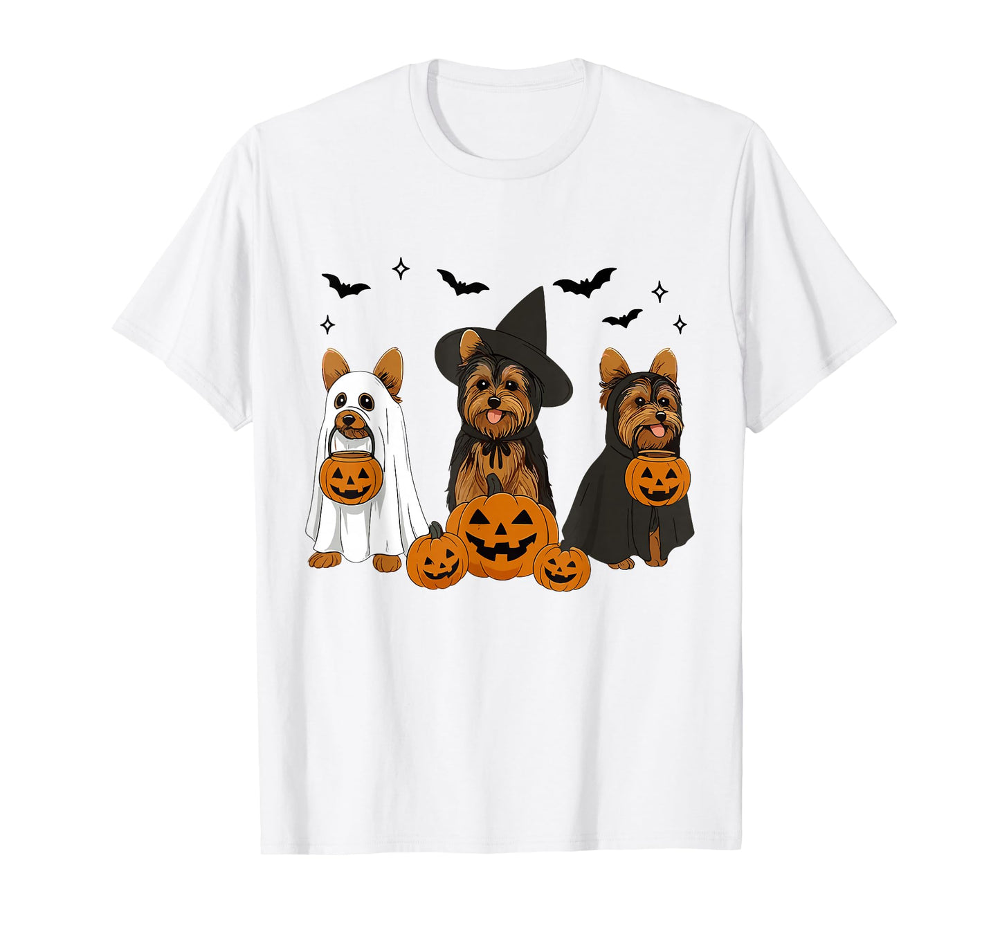 Yorkshire Terrier Halloween Witch Yorkie Dog Mom Dog Lover T-Shirt