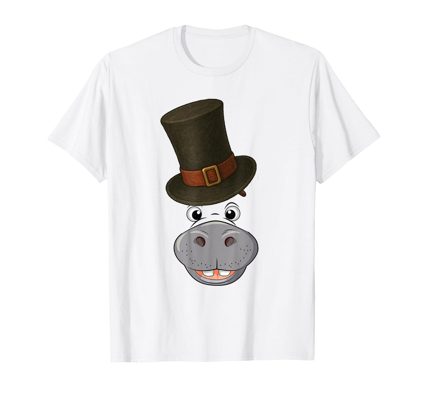 Hippo Spooky Ghost Horror Pumpkin Zombie Halloween T-Shirt